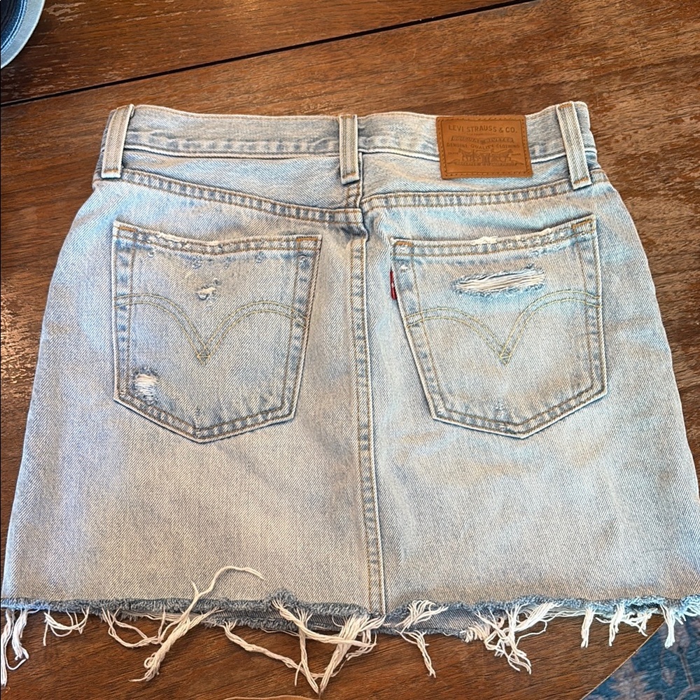Levi's Light Blue Denim Mini Skirt